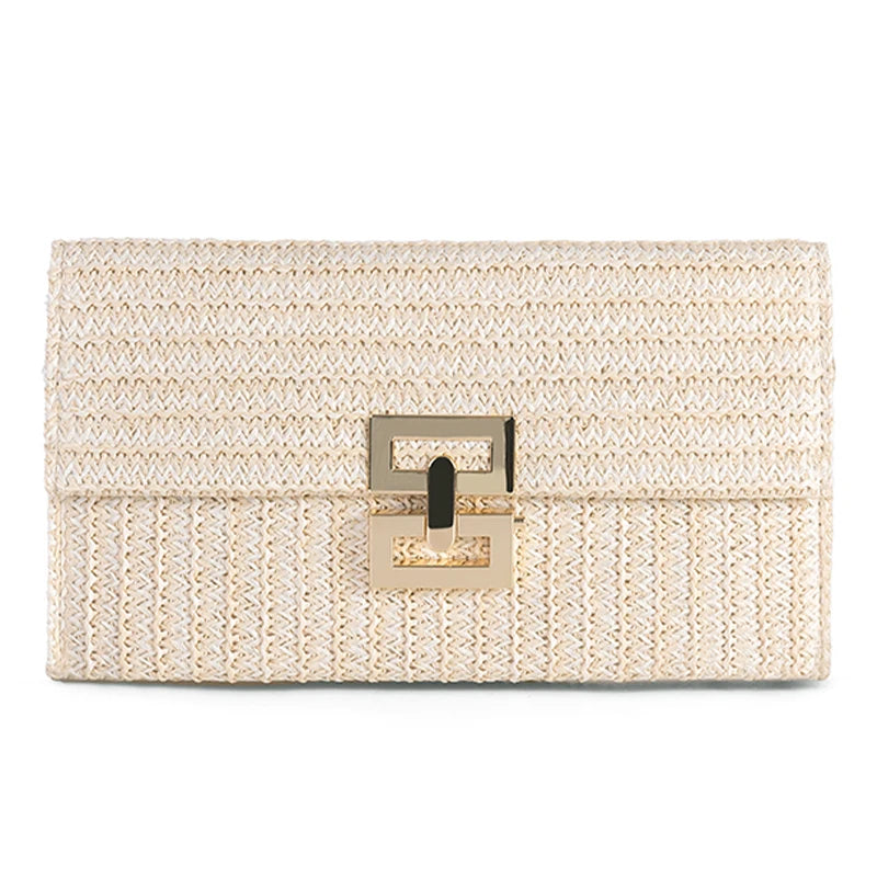 Elegant Straw Weave Clutch – Women’s Evening & Daily Handbag