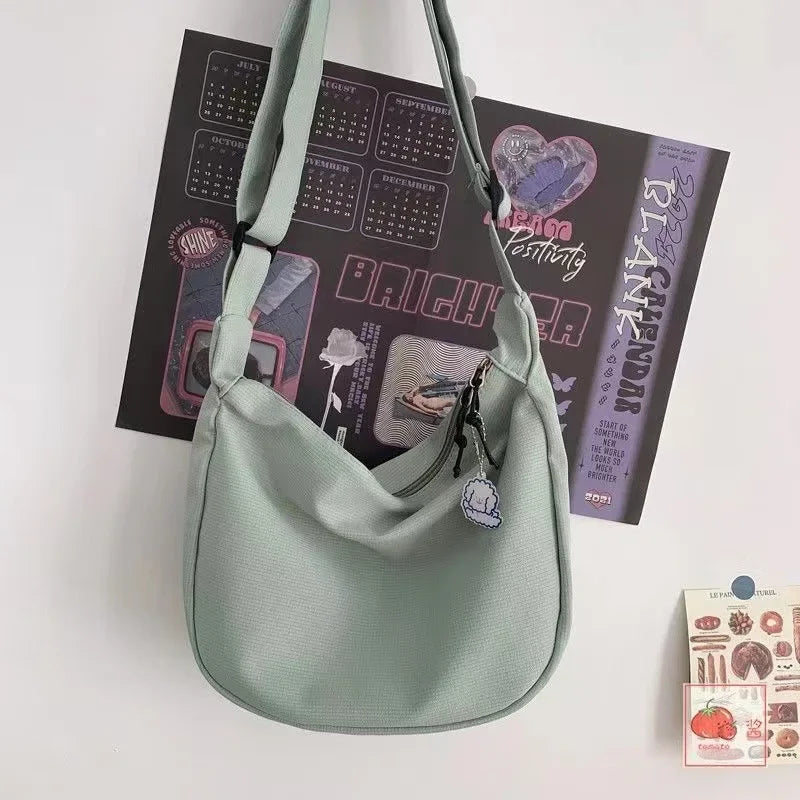 "Women’s Harajuku Shoulder Bag – Simple, Versatile & Large Capacity"